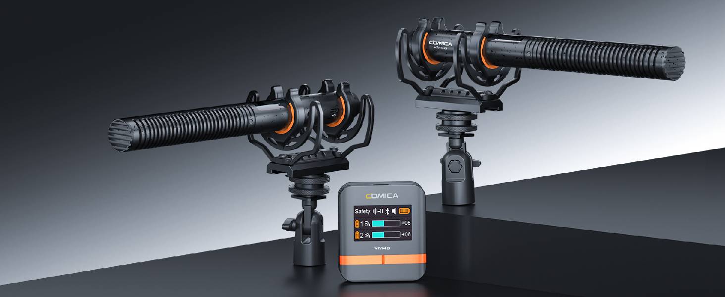 COMICA VM40 Combo 32Bit Zweikanalige Kabellos-Richtmikrofon mit